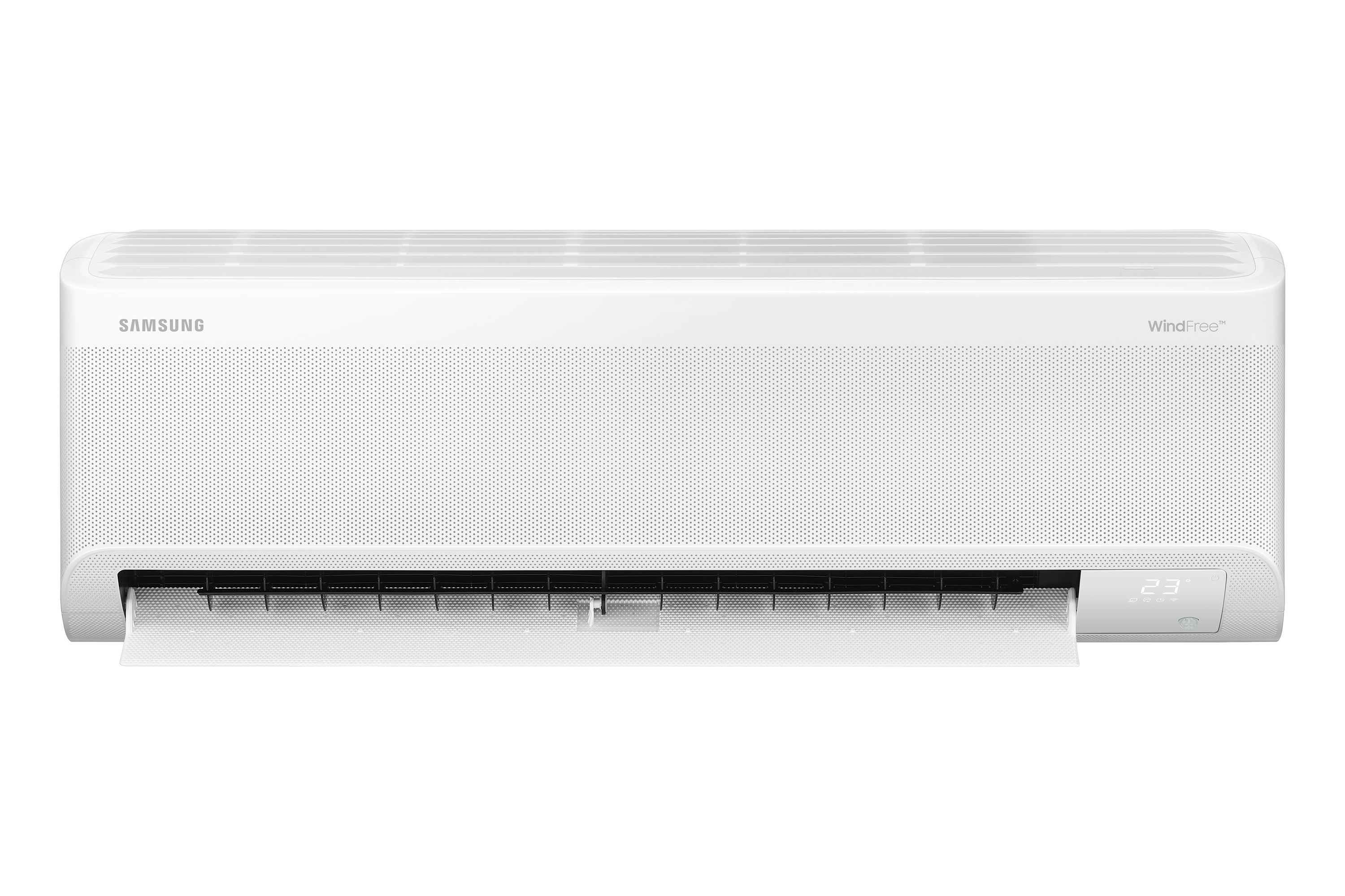 Åpen Samsung WindFree Geo S2 med mikrohull og luftspjeld